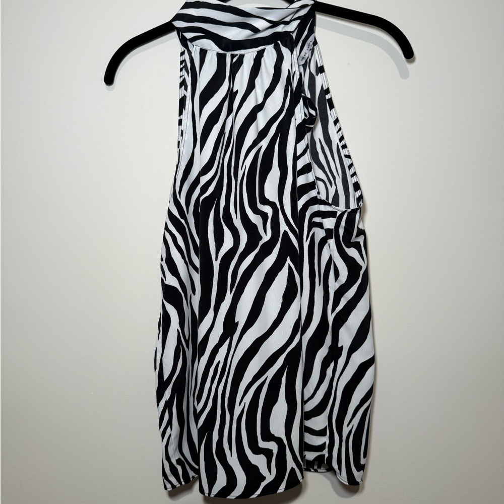 Naked Zebra Monochrome Zebra Print Top